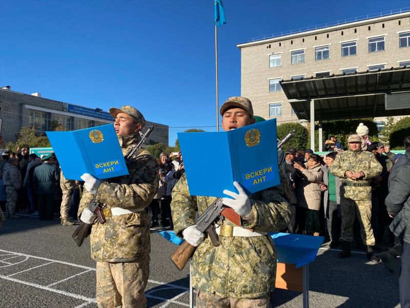 Молодые солдаты приняли присягу в Алакольском районе