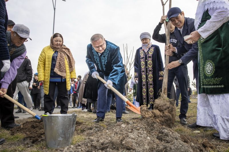 В День обновления в области Жетісу высадили 2500 деревьев