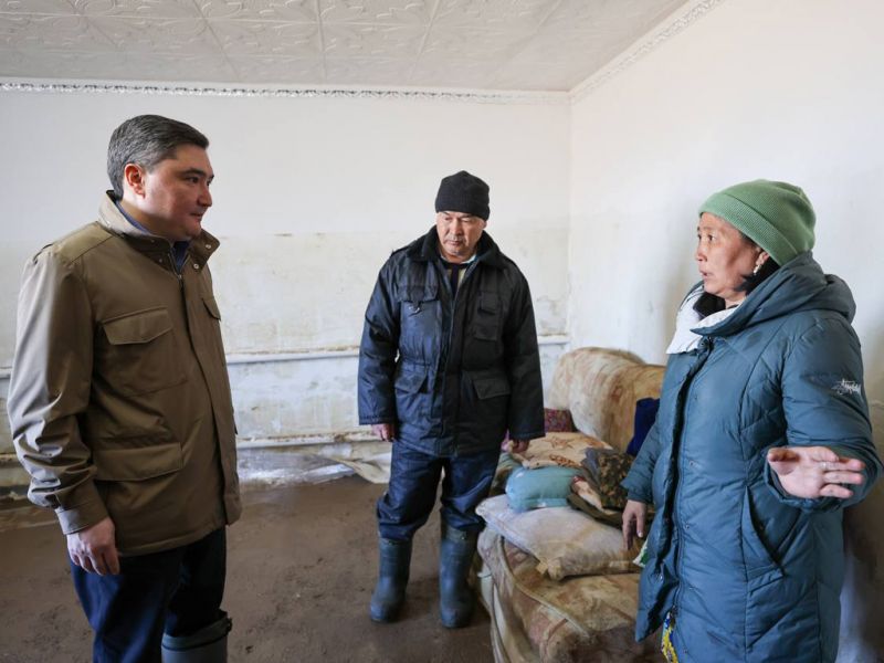 Премьер-министр Казахстана проверил паводковую ситуацию в Актюбинской области