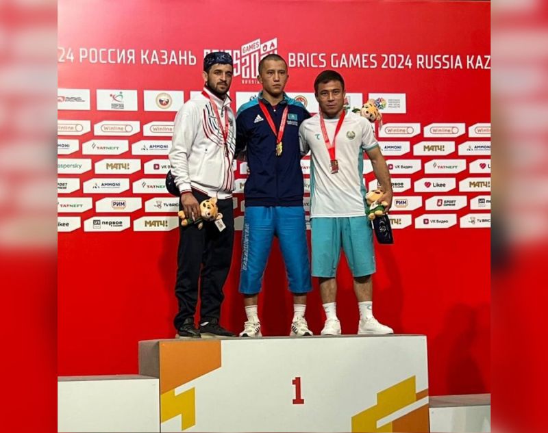 Жетысуский борец Исхар Курбаев завоевал золото на спортивных играх стран БРИКС в Казани