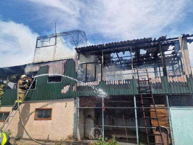 В Талдыкоргане огнеборцами ликвидирован пожар