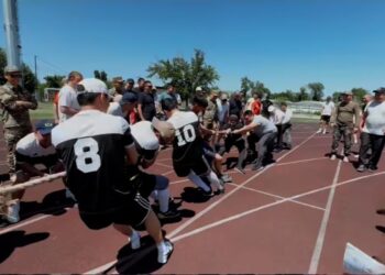 Сотрудники ДЧС области Жетіcу  соревновались в силе и выносливости