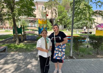 Школьница из Талдыкоргана провела акцию ко Дню Победы