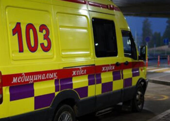 Карета скорой помощи попала в ДТП в Текели