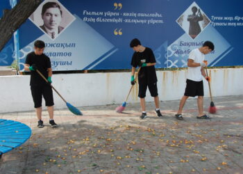 Текели становится чище и краше