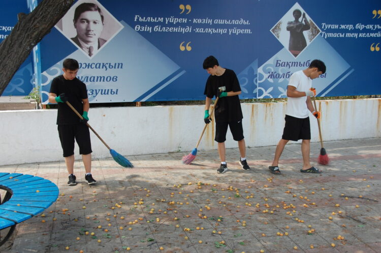 Текели становится чище и краше