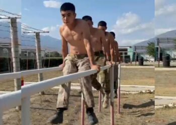 Физподготовка — часть будней пограничников Жетiсу