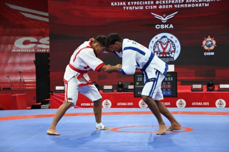 ЧМ по қазақ күресі среди военнослужащих стартовал в Астане