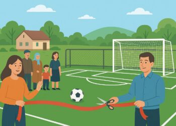 Новое мини-футбольное поле открыли в одном из сёл Коксуского района