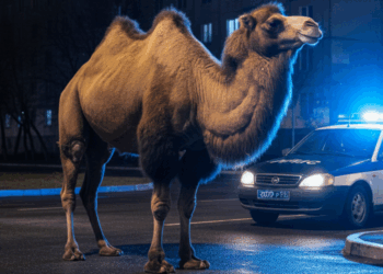 Полиция наказала хозяев верблюда, бродившего по ночному Талдыкоргану