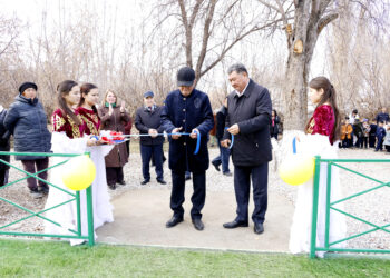 В Ескельдинском районе открыли детскую площадку и парк «Жеңіс»