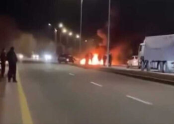 Авария с последующим возгоранием авто произошла близ Талдыкоргана