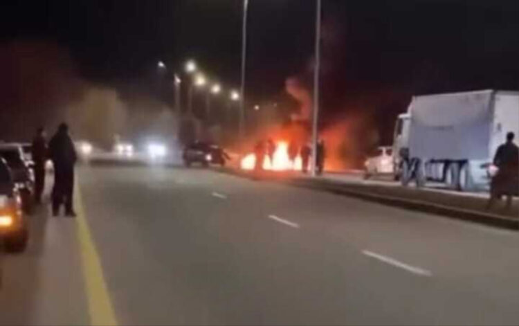 Авария с последующим возгоранием авто произошла близ Талдыкоргана