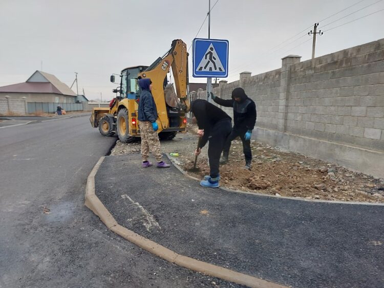 Дорожную инфраструктуру улучшают на окраине Талдыкоргана