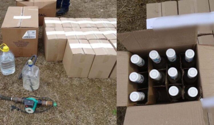 Полиция Жетісу пресекла хранение почти 1200 бутылок поддельной водки