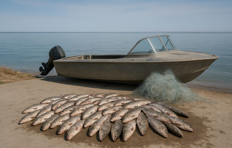 На Балхаше задержаны браконьеры с 252 кг рыбы