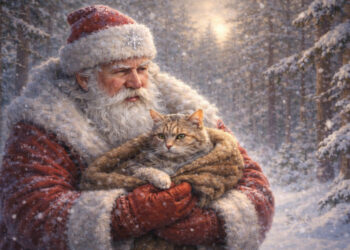 Старик и кошка