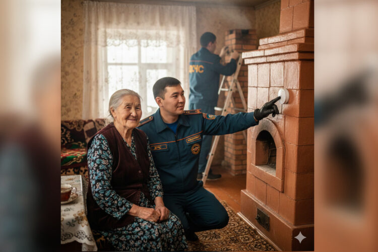 В Алакольском районе спасатели позаботились об одиноких пенсионерах