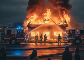 Крупный пожар в банном комплексе ликвидирован в Талдыкоргане