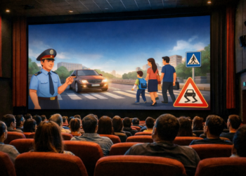В кинотеатрах Талдыкоргана перед сеансами показывают ролики о дорожной безопасности