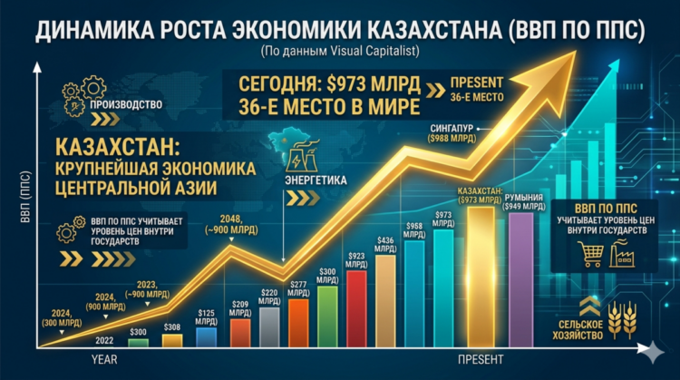 Казахстан укрепил позиции в мировом экономическом рейтинге