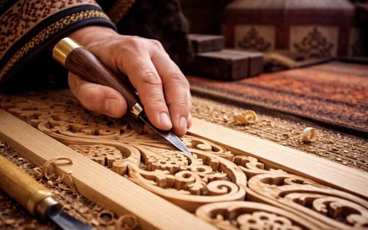 Традиции в руках молодёжи: мастер-класс по резьбе прошёл в селе Абай