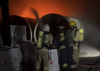 В Талдыкоргане ликвидирован пожар на территории завода