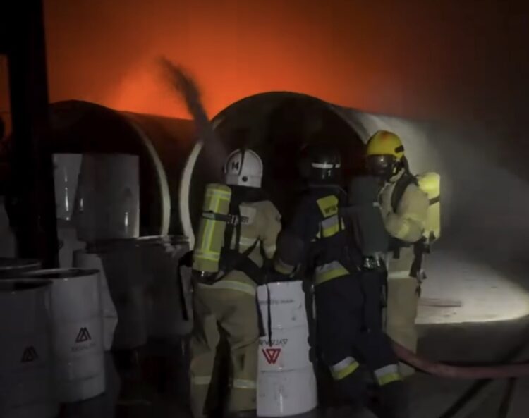 В Талдыкоргане ликвидирован пожар на территории завода