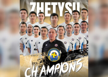 «Жетысу» выиграла первое в своей спортивной истории «золото» чемпионата страны по волейболу
