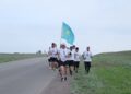 Военнослужащие Сарыозекского гарнизона отметили День защитника Отечества забегом