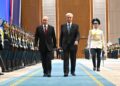 Токаев встретил Путина во Дворце Независимости