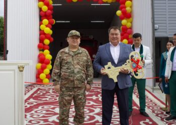В селе Кошкентал открыли новый пункт пожаротушения