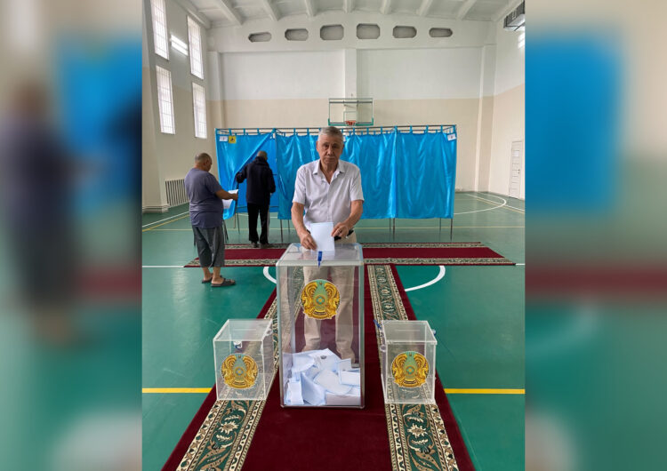 Ветеран спорта принял участие в выборах депутатов Курултая в Ескельдинском районе