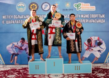 В Текели завершился областной турнир по қазақ күресі