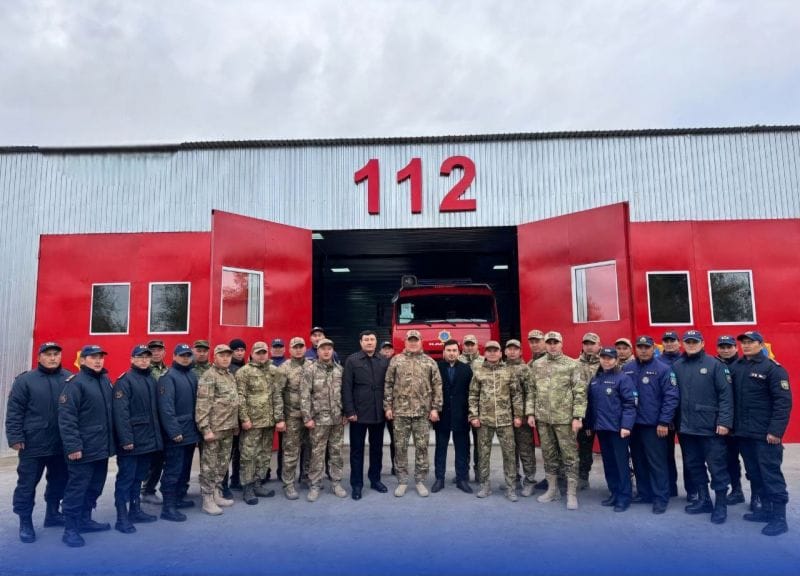 В одном из сел  Жетісу построена новая автостоянка для пожарной части